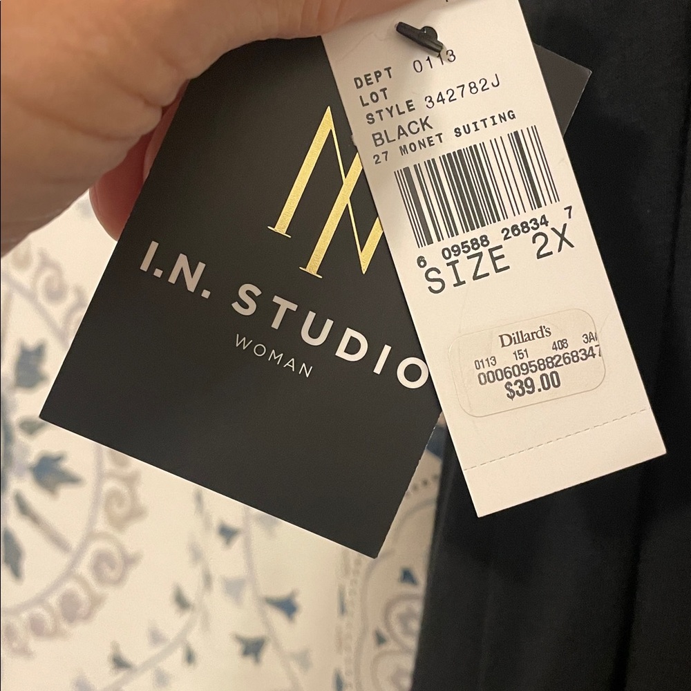 I.N. Studio Woman Black Long Maxi Skirt - NWT - Size 2X - Picture 2 of 5